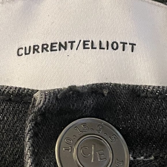 Current/Elliott Womens Black Distressed Skinny Jeans Size 27 - Picture 4 of 7